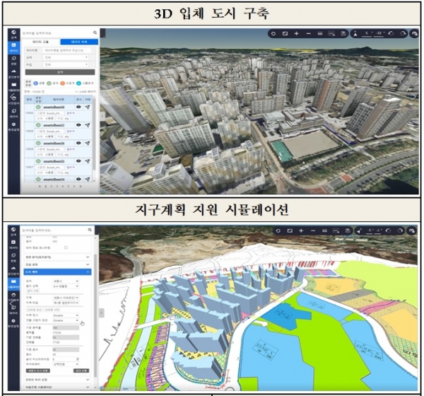 ◇LH 디지털트윈 1단계 주요 서비스 예시 /그래픽=한국토지주택공사 제공